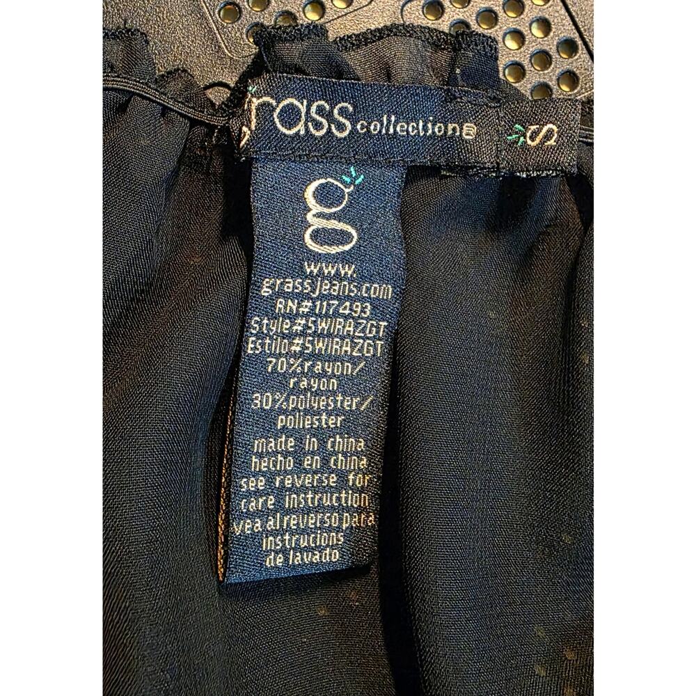 Grass Collection Purple Floral Button Tie Front Top Size Small‎ NWT - Picture 4 of 6